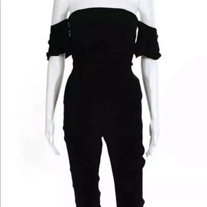 Cupcakes and cashmere off shoulder jumpsuit romper